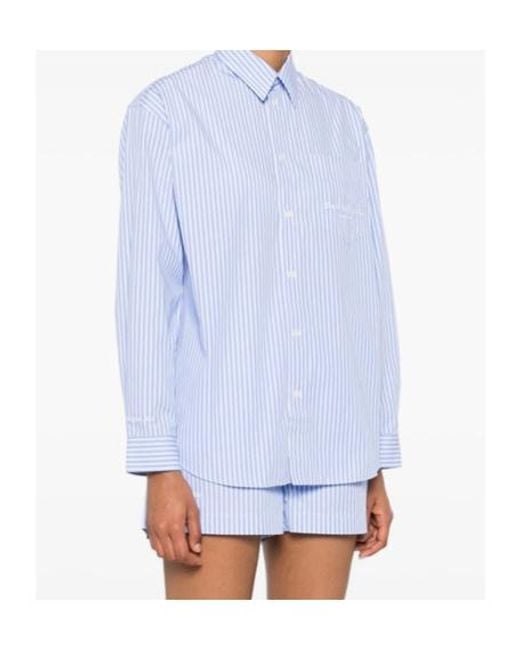 Sporty & Rich Blue Striped Shirt