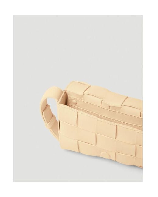 Bottega Veneta White Small Cassette Shoulder Bag