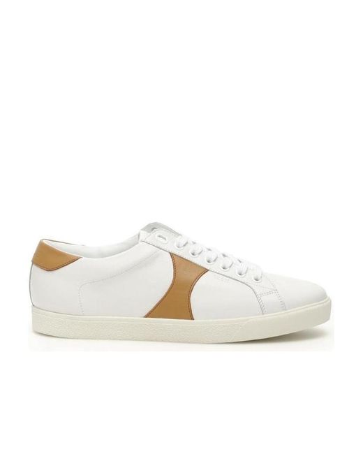 Céline White Triomphe Lace-Up Casual Trainers