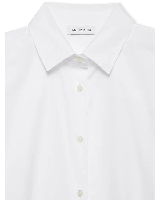 Anine Bing White Essie Shirt