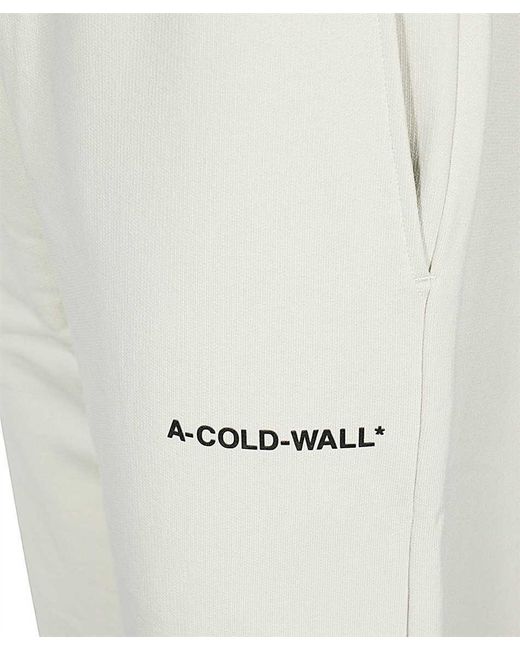 A_COLD_WALL* White Logo-Print Cotton Track Pants for men
