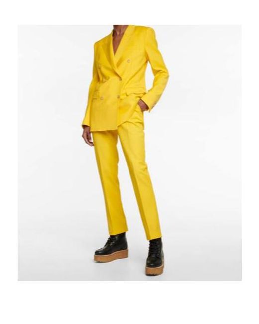 Gabriela Hearst Yellow Logo-Embellished Blazer