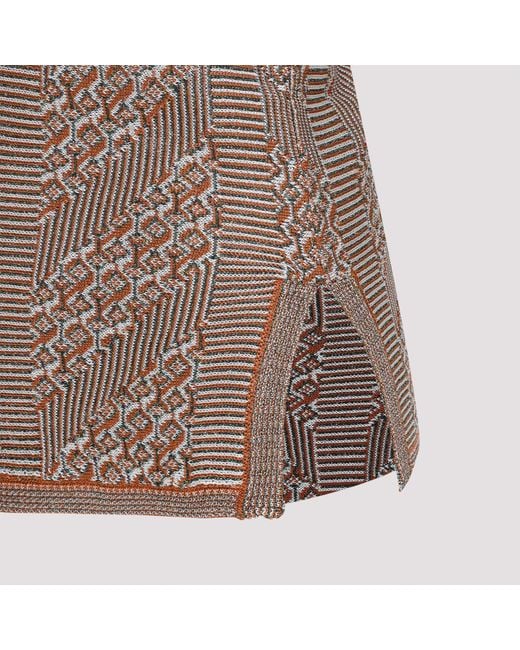 Valentino Brown All-Over Patterned Sleeveless Top