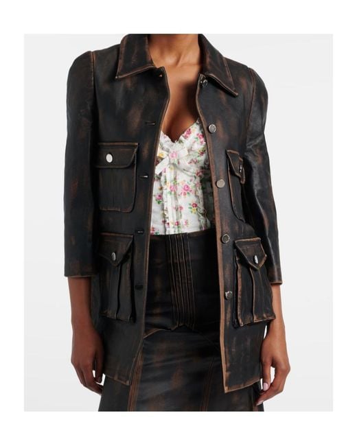 ShuShu/Tong Black Leather Jacket