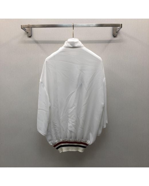 Loewe White Ribbed Trim Polo Shirt