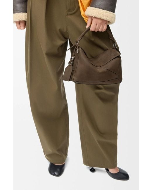 Loewe Brown Anagram Debossed Puzzle Small Bag