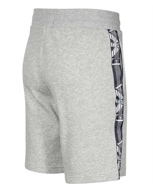 Emporio Armani Gray Pattern Shorts for men