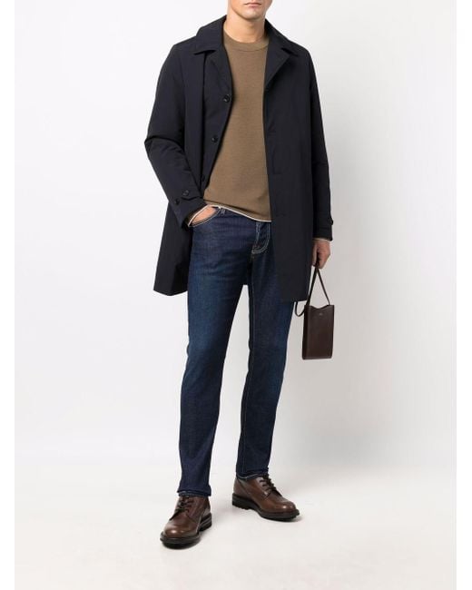 Aspesi Blue Collared Coat for men