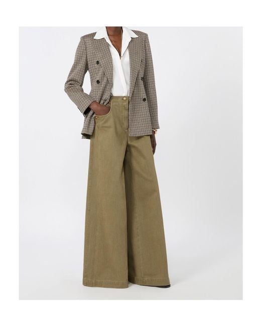 Max Mara Green Wide-Leg Jeans