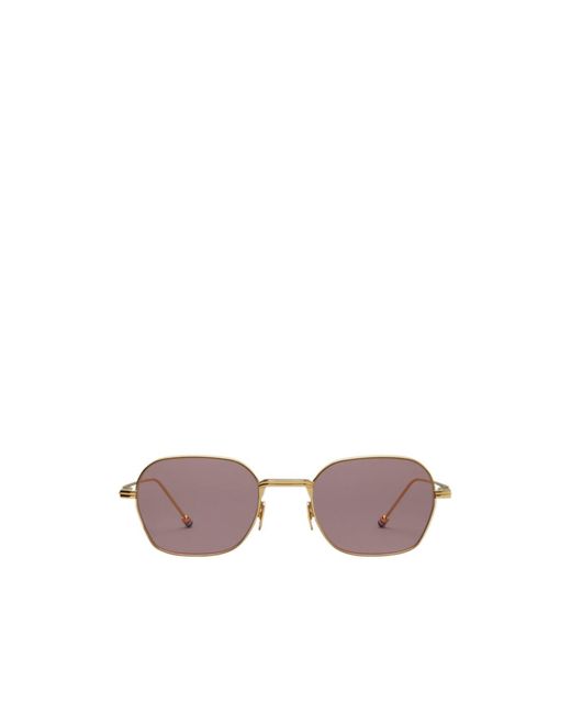 Thom Browne Pink Rectangular Sunglasses for men