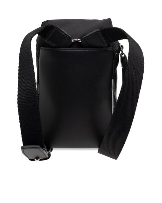 McQueen Black Logo Printed Zip-Around Phone Holder for men