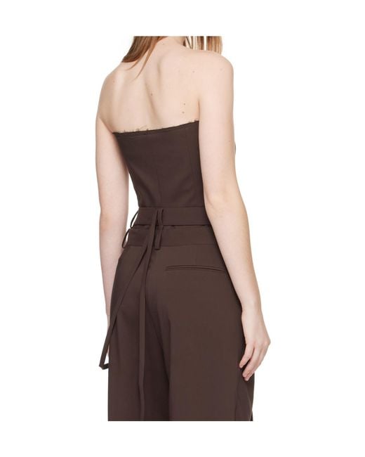 OTTOLINGER Brown Bustier Top