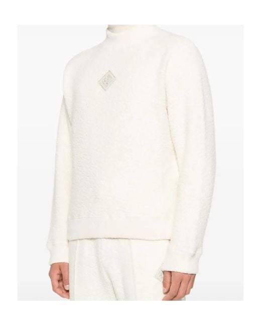 Casablanca White Logo-Patch Sweatshirt for men