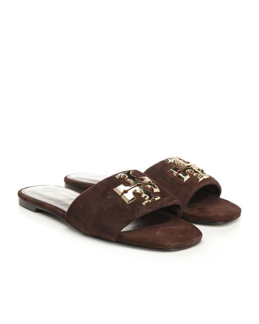 Tory Burch Brown Eleanor Slides