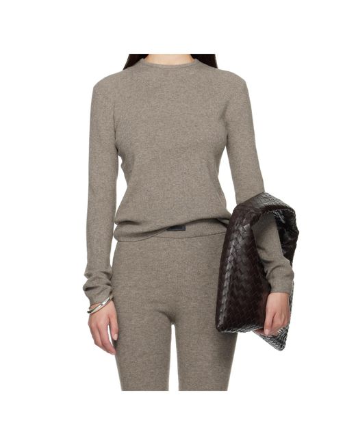 Fear Of God Gray Ribbed Knit T-Shirt