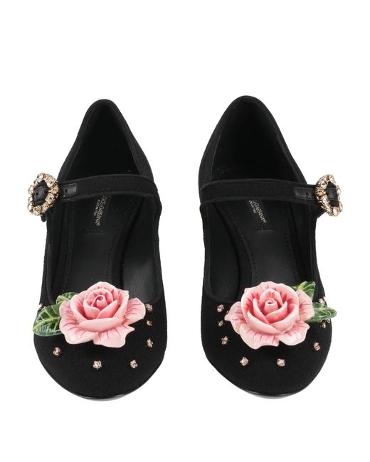 Dolce & Gabbana Black Rhinestone Courts