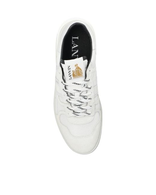Lanvin White Clay Lace-Up Sneakers for men