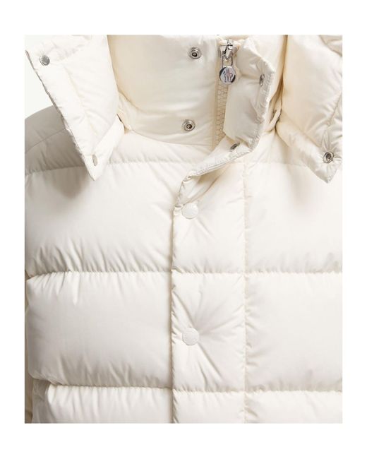 Moncler Gray Maya Hooded Short Down Jacket