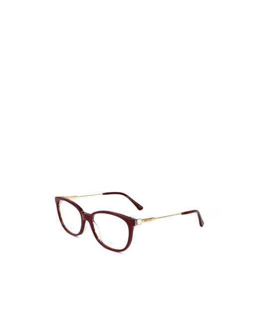 Jimmy Choo White Eyewear Rectangular Frame Glasses