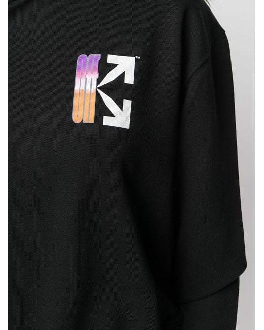Off-White c/o Virgil Abloh Black Cropped Gradient Arrows Hoodie