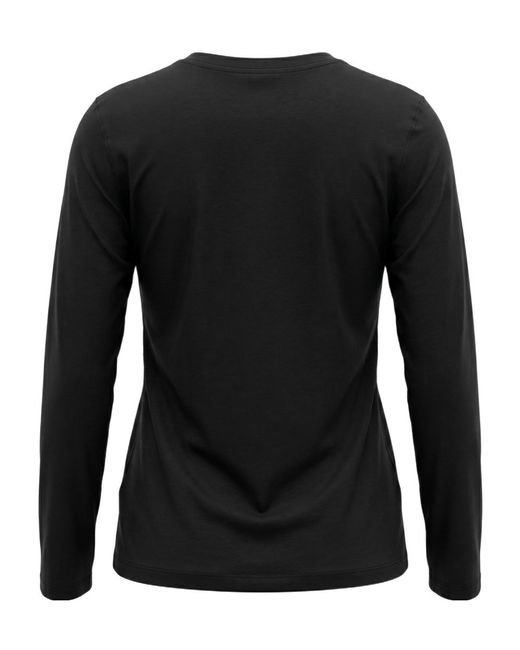 Pinko Black Toblino Love Birds Crewneck Long-Sleeved T-Shirt