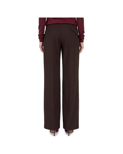 FEDERICA TOSI Brown Frescolana Wide-Leg Pants