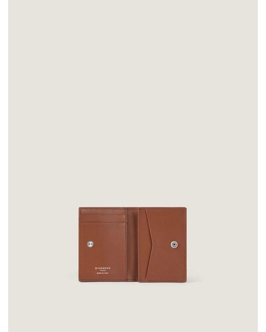 Givenchy Brown Flap Card Holder for men
