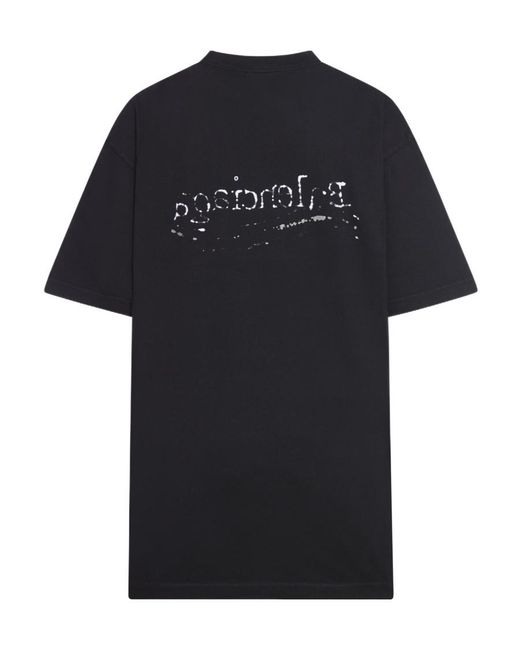 Balenciaga Black Logo Printed Large-Fit T-Shirt