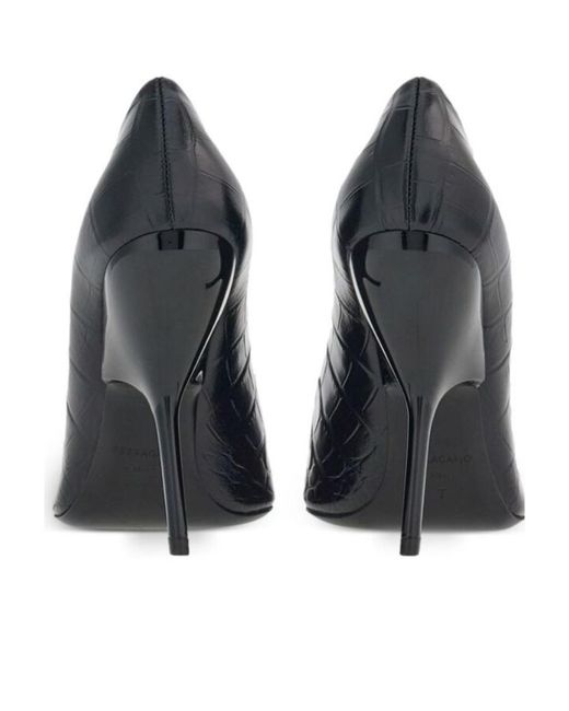 Ferragamo Blue Pointed High Heels
