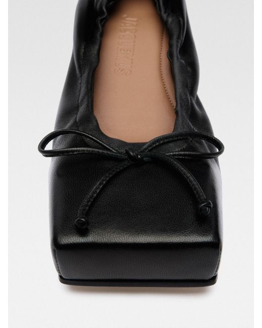 Jacquemus Black Les Ballerines Leather Ballet Flat