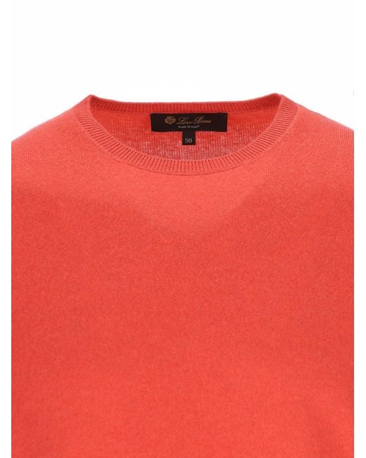 Loro Piana Red Sergio Crewneck Jumper for men