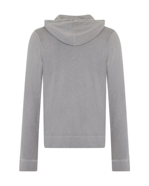James Perse Gray Zip-Front Hooded Jacket for men