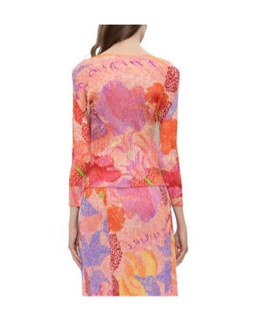 Pleats Please Issey Miyake Red Pleated Blouse