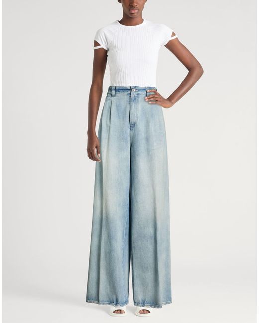 Maison Margiela Blue Slit Pockets Baggy Jeans