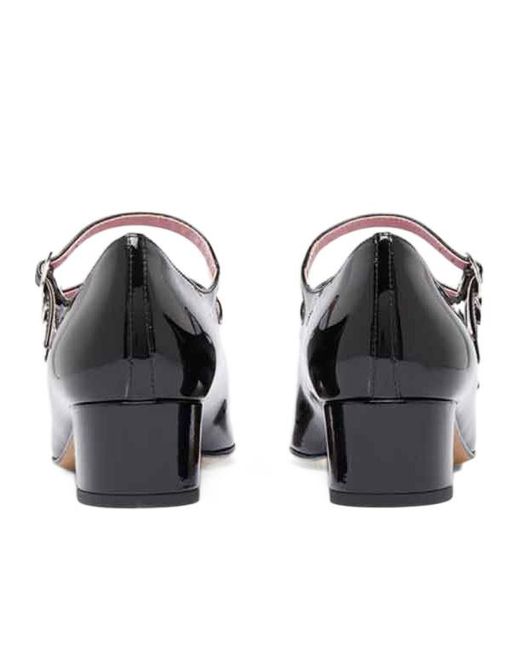 CAREL PARIS Black Round Head Mary Jane Shoes