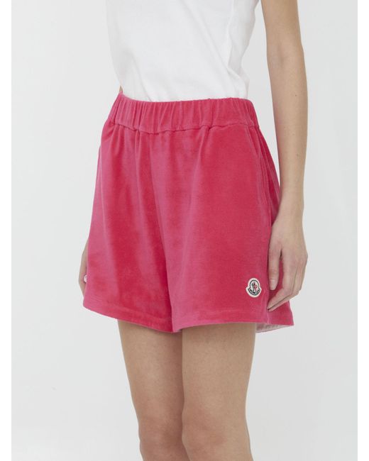 Moncler Pink Terrycloth Shorts