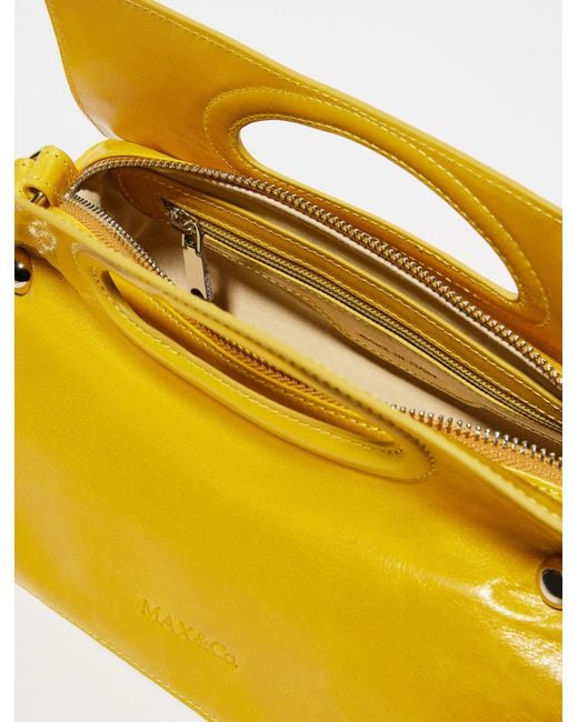 MAX&Co. Yellow Zippered Shoulder Bag