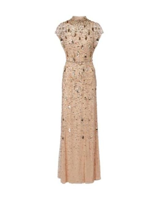 Jenny Packham Natural Sylvie Embellished Gown