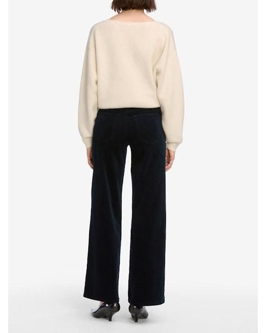 FRAME Black High-Waist Flared Pants