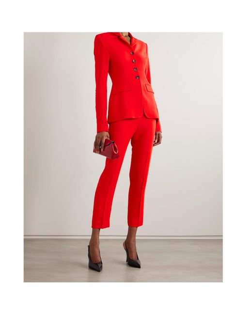 TOVE Red Merl Buttoned Flap-Pocket Blazer