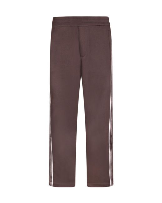 Emporio Armani Brown Elastic-Waist Athletic Pants for men