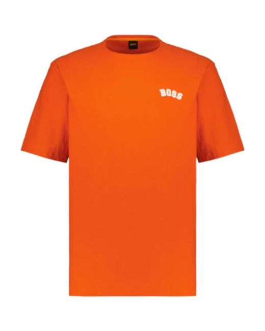 Boss Orange T-Shirt With Round Neck And Short Sleeves for men