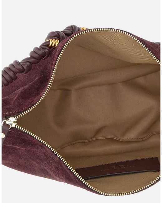 Gianni Chiarini Purple Cleo Braided Handle Shoulder Bag