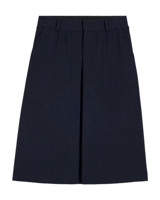 AMI Blue Paneled Knee-Length Shorts