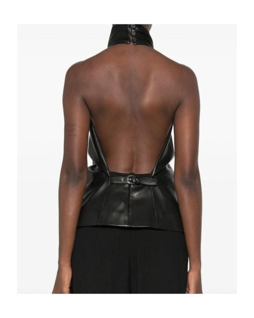 Khaite Black Backless Top