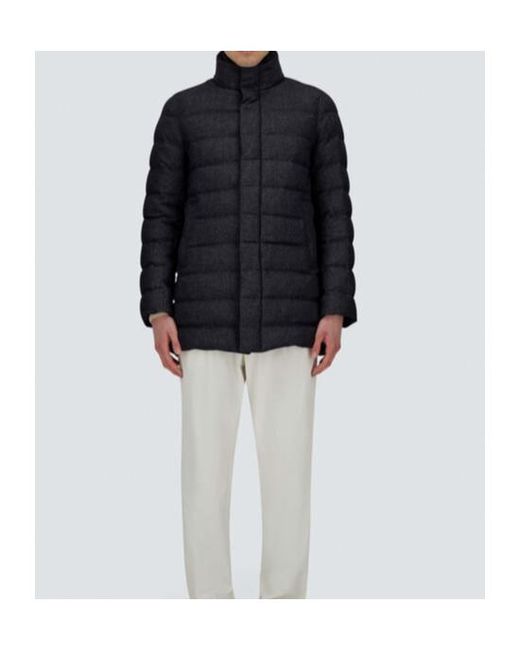 Herno Blue Long-Sleeved Down Coat for men