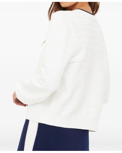 The Upside White Bow-Detail Cardigan
