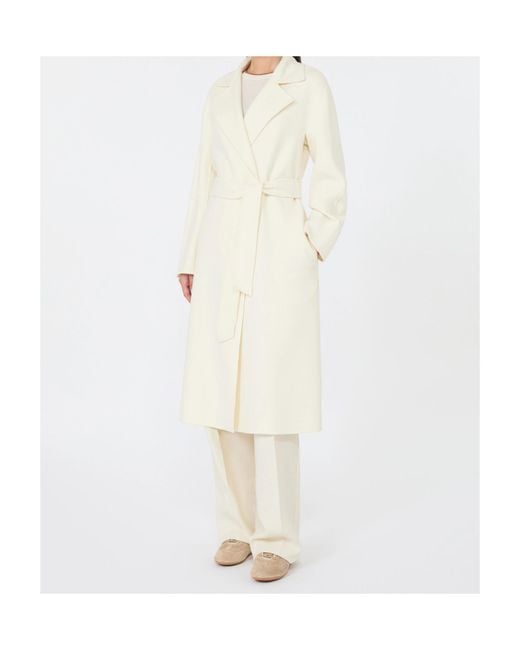 Max Mara White Studio Belted Coat