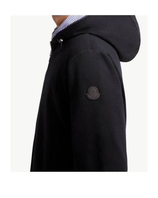 Moncler Blue Zip-Up Hooded Jacket for men
