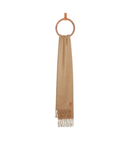 Loewe White Fringe-Detailed Scarf